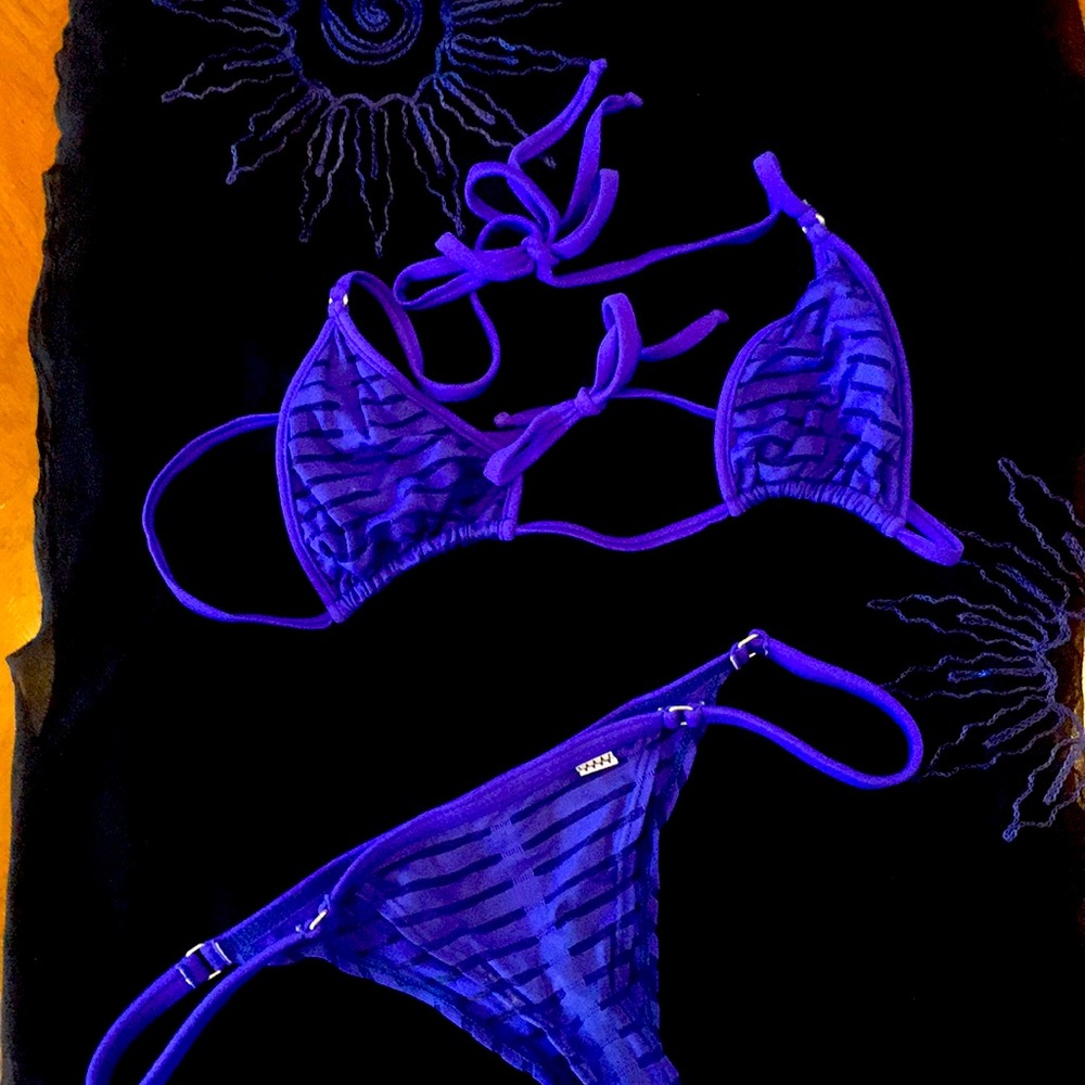 Royal blue Wicked Weasel string bikini